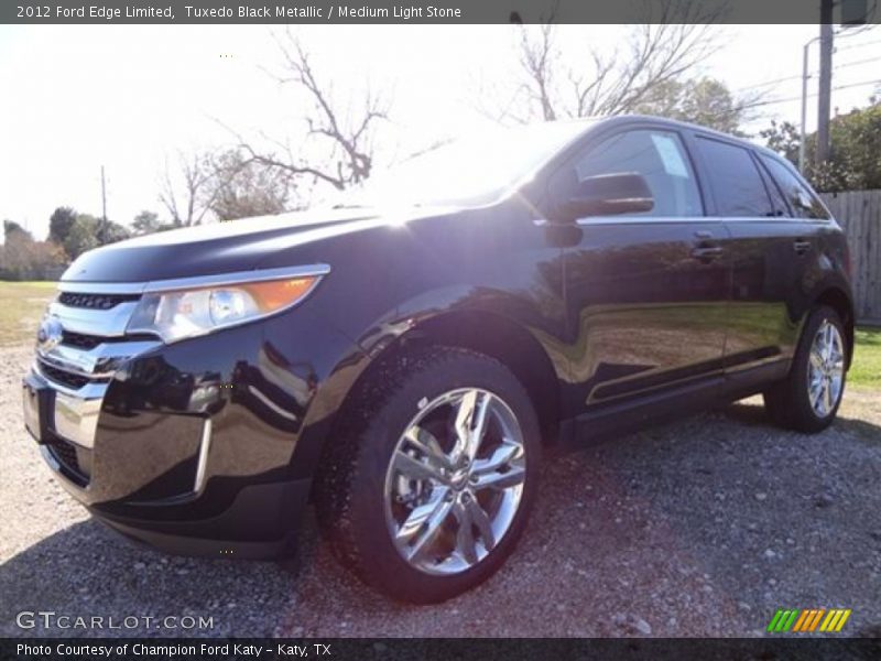 Tuxedo Black Metallic / Medium Light Stone 2012 Ford Edge Limited