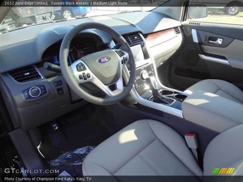 Tuxedo Black Metallic / Medium Light Stone 2012 Ford Edge Limited