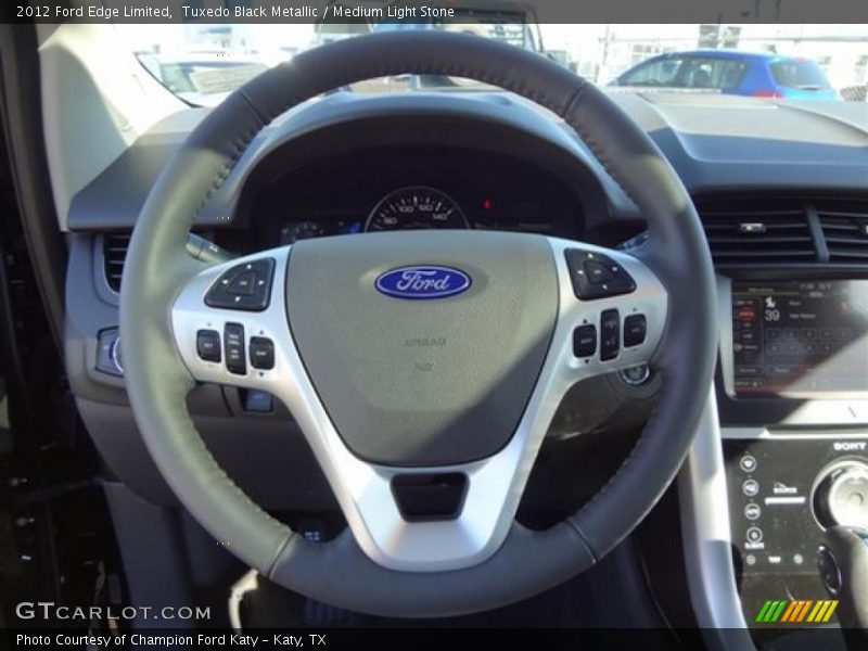 Tuxedo Black Metallic / Medium Light Stone 2012 Ford Edge Limited