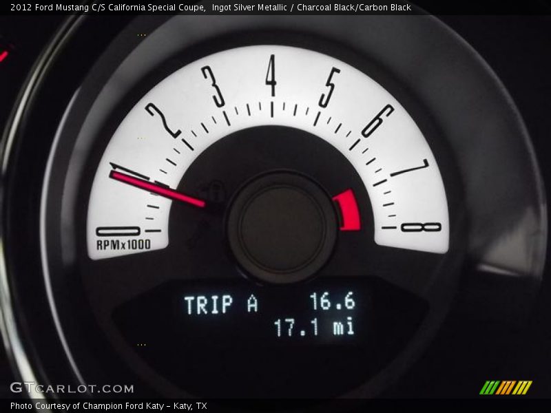 Ingot Silver Metallic / Charcoal Black/Carbon Black 2012 Ford Mustang C/S California Special Coupe