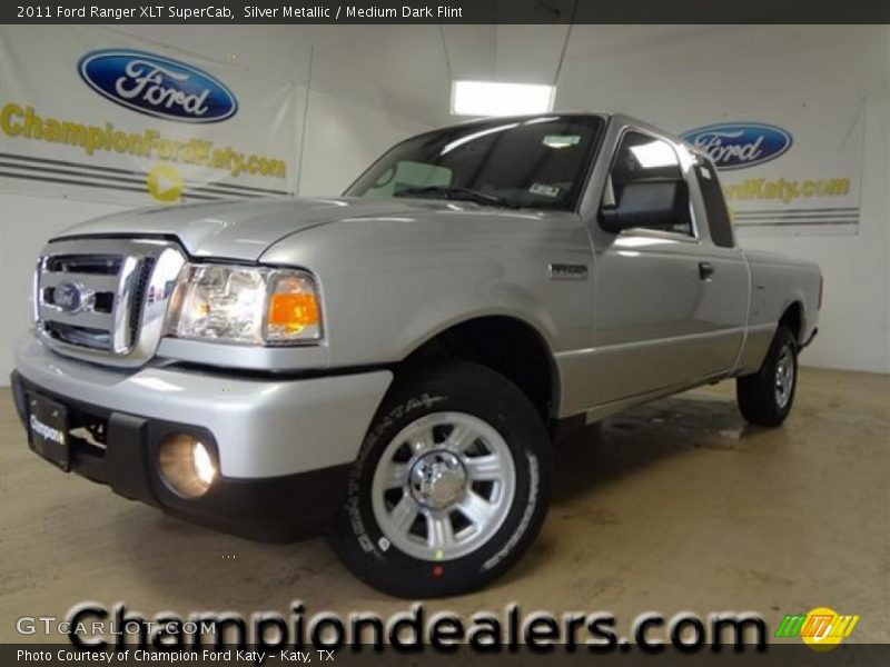 Silver Metallic / Medium Dark Flint 2011 Ford Ranger XLT SuperCab