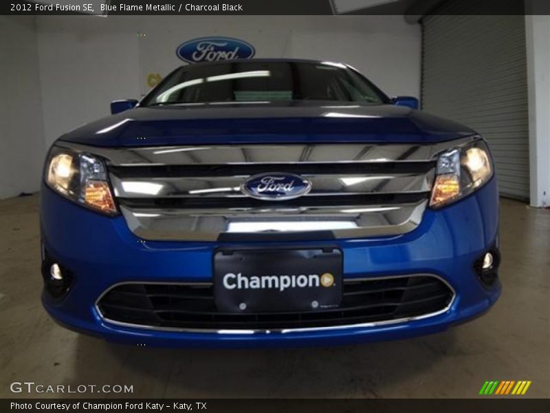 Blue Flame Metallic / Charcoal Black 2012 Ford Fusion SE