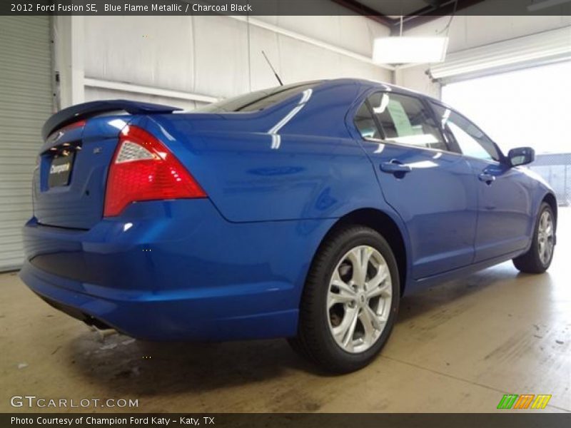 Blue Flame Metallic / Charcoal Black 2012 Ford Fusion SE