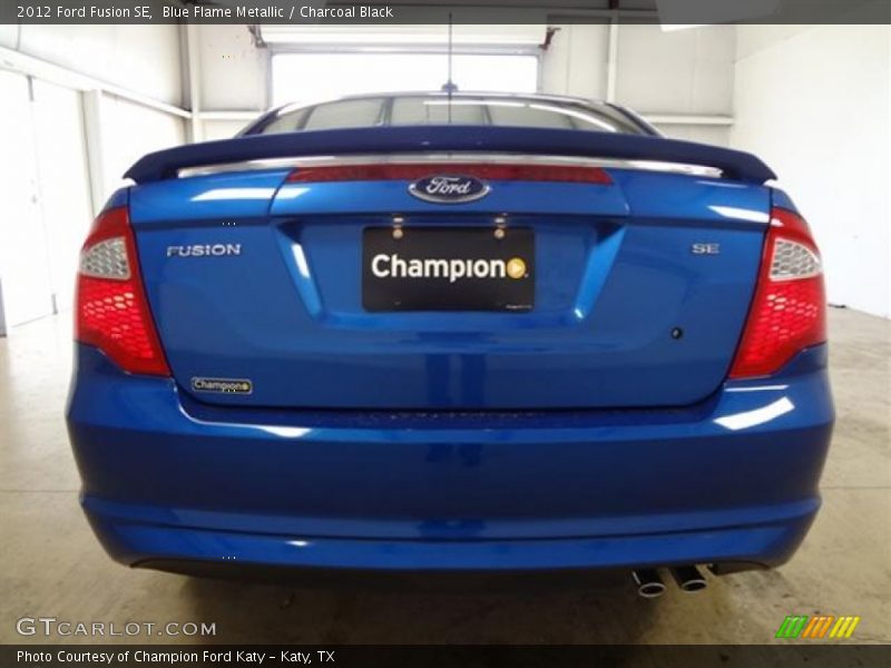 Blue Flame Metallic / Charcoal Black 2012 Ford Fusion SE