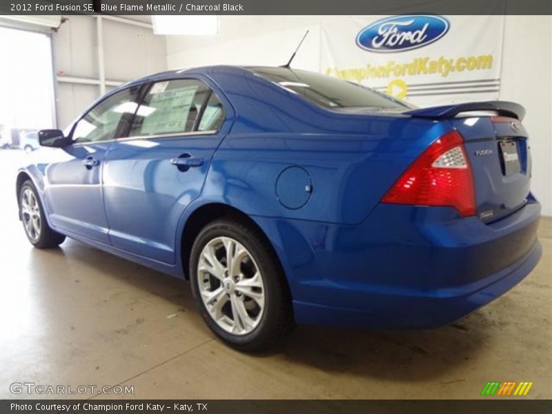 Blue Flame Metallic / Charcoal Black 2012 Ford Fusion SE