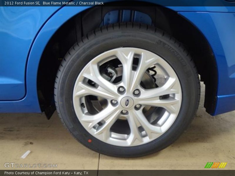 Blue Flame Metallic / Charcoal Black 2012 Ford Fusion SE
