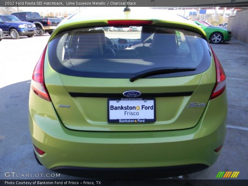 Lime Squeeze Metallic / Charcoal Black 2012 Ford Fiesta SES Hatchback