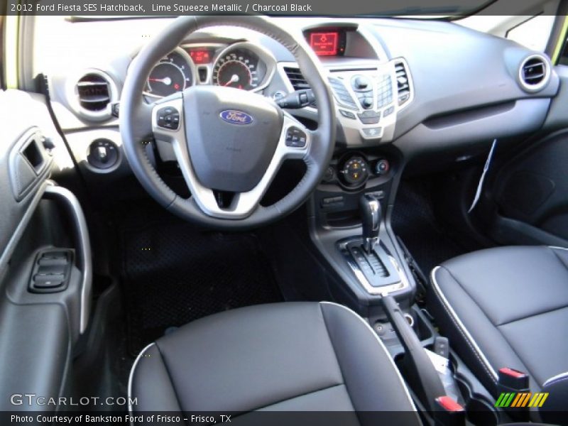 Lime Squeeze Metallic / Charcoal Black 2012 Ford Fiesta SES Hatchback