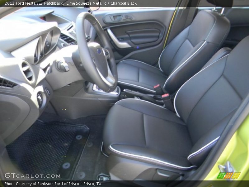 Lime Squeeze Metallic / Charcoal Black 2012 Ford Fiesta SES Hatchback
