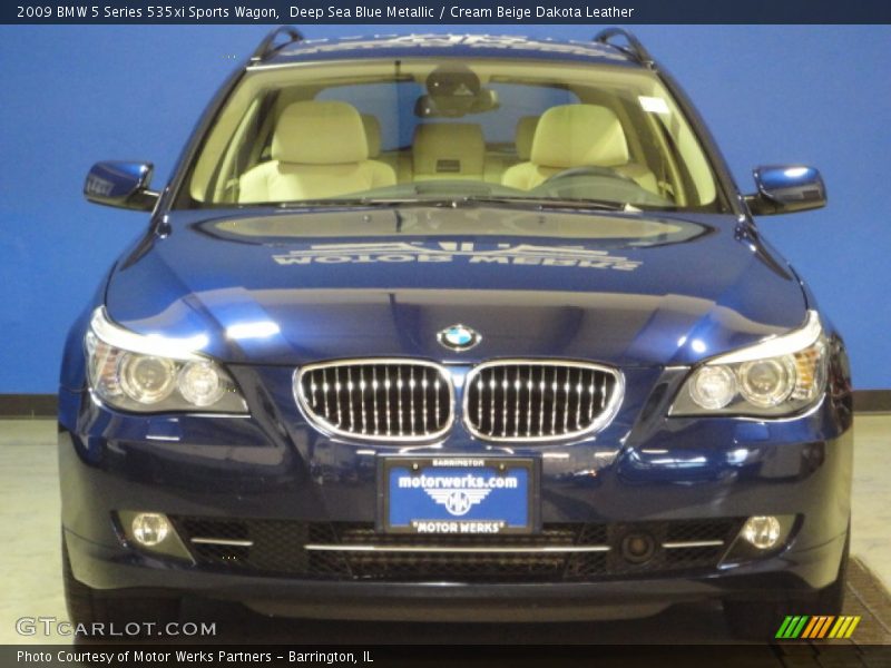 Deep Sea Blue Metallic / Cream Beige Dakota Leather 2009 BMW 5 Series 535xi Sports Wagon