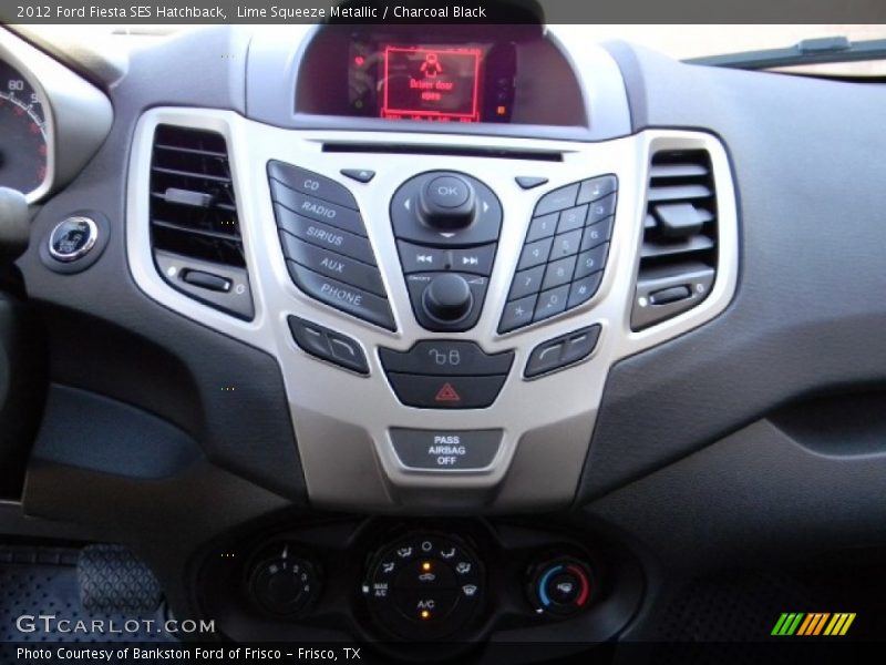 Lime Squeeze Metallic / Charcoal Black 2012 Ford Fiesta SES Hatchback