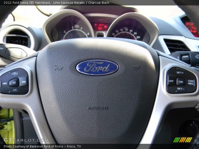 Lime Squeeze Metallic / Charcoal Black 2012 Ford Fiesta SES Hatchback