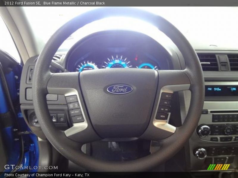 Blue Flame Metallic / Charcoal Black 2012 Ford Fusion SE