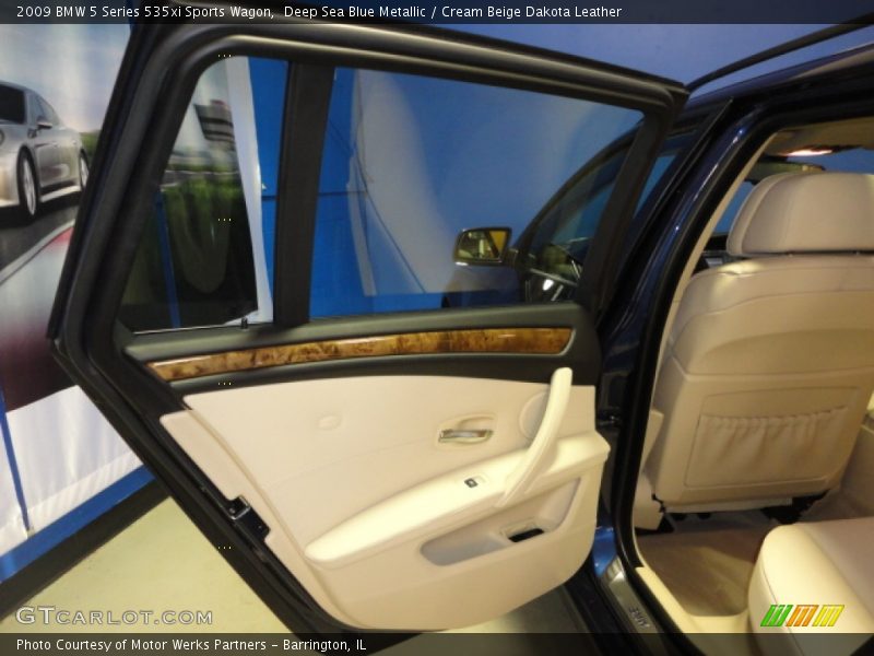 Deep Sea Blue Metallic / Cream Beige Dakota Leather 2009 BMW 5 Series 535xi Sports Wagon