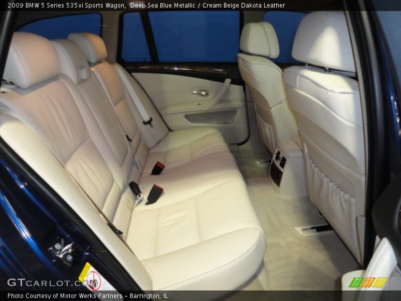 Deep Sea Blue Metallic / Cream Beige Dakota Leather 2009 BMW 5 Series 535xi Sports Wagon