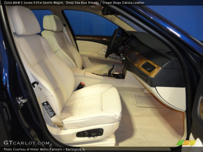 Deep Sea Blue Metallic / Cream Beige Dakota Leather 2009 BMW 5 Series 535xi Sports Wagon