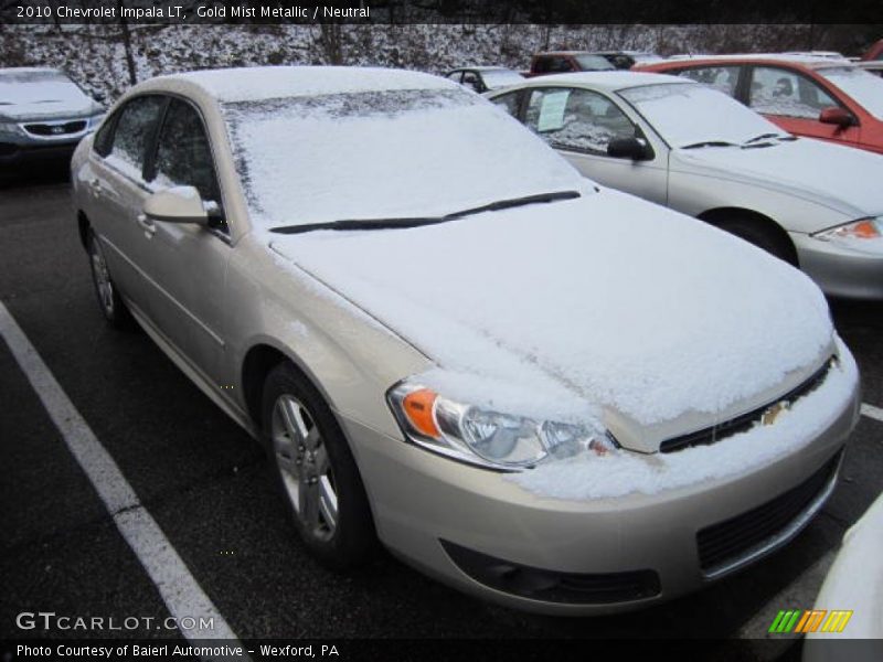 Gold Mist Metallic / Neutral 2010 Chevrolet Impala LT