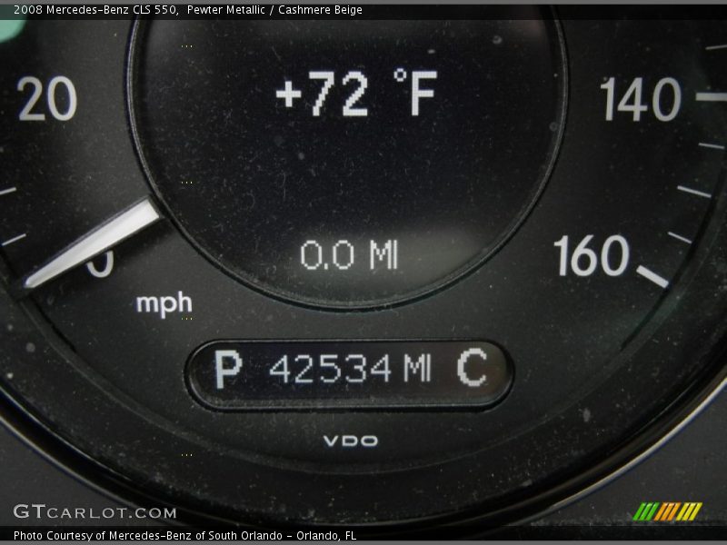 Pewter Metallic / Cashmere Beige 2008 Mercedes-Benz CLS 550