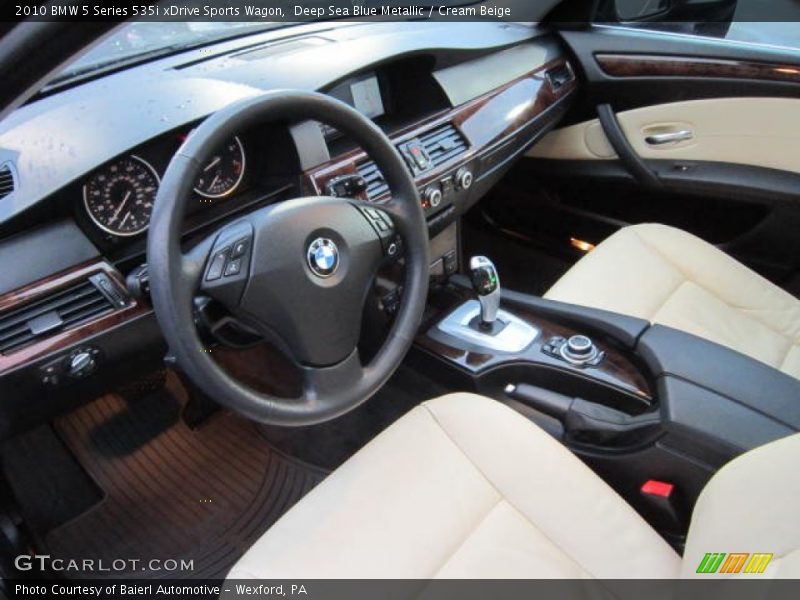 Cream Beige Interior - 2010 5 Series 535i xDrive Sports Wagon 