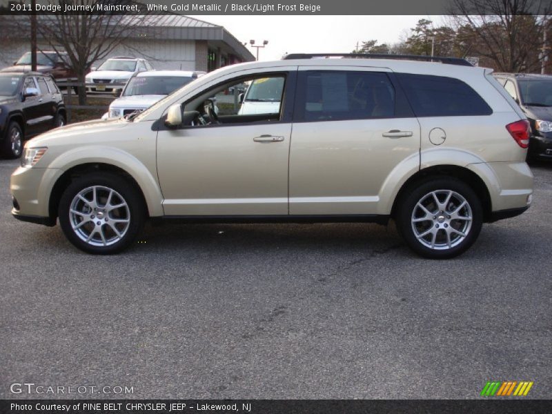 White Gold Metallic / Black/Light Frost Beige 2011 Dodge Journey Mainstreet
