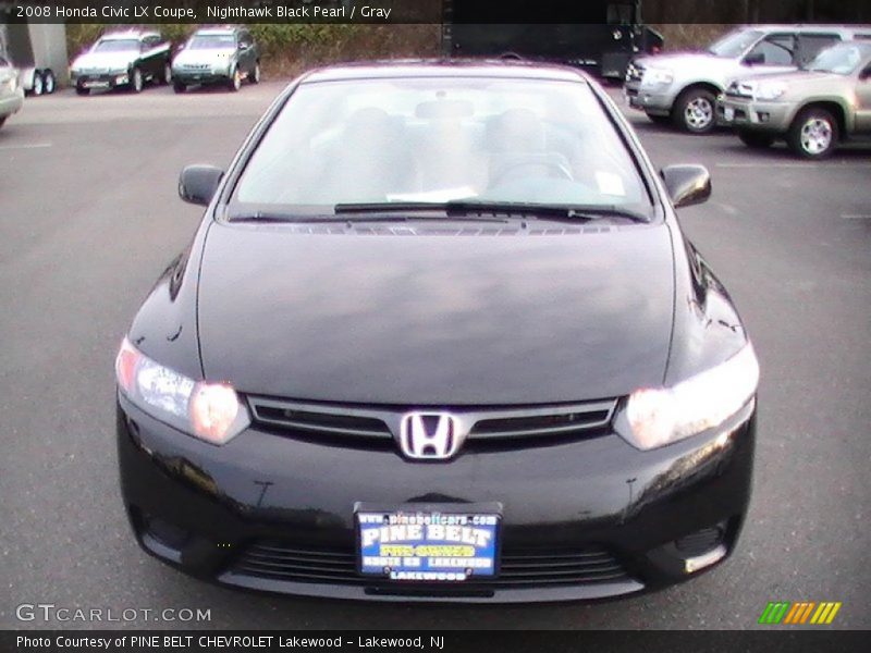 Nighthawk Black Pearl / Gray 2008 Honda Civic LX Coupe