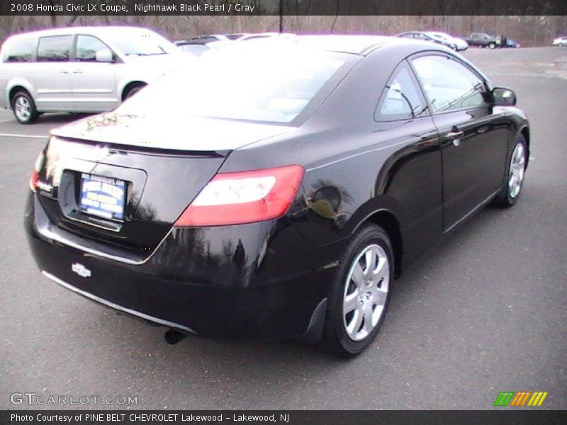 Nighthawk Black Pearl / Gray 2008 Honda Civic LX Coupe