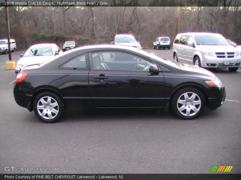 Nighthawk Black Pearl / Gray 2008 Honda Civic LX Coupe