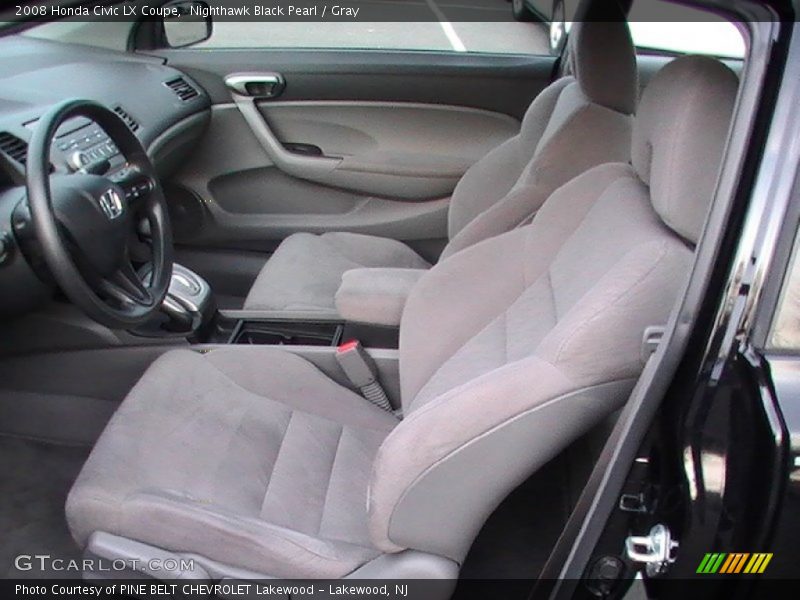 Nighthawk Black Pearl / Gray 2008 Honda Civic LX Coupe