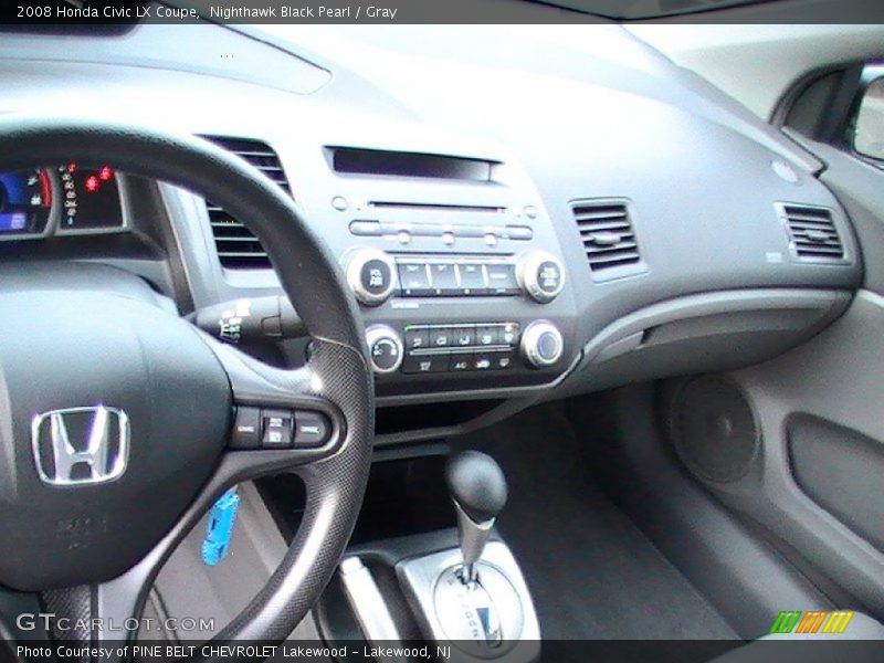 Nighthawk Black Pearl / Gray 2008 Honda Civic LX Coupe