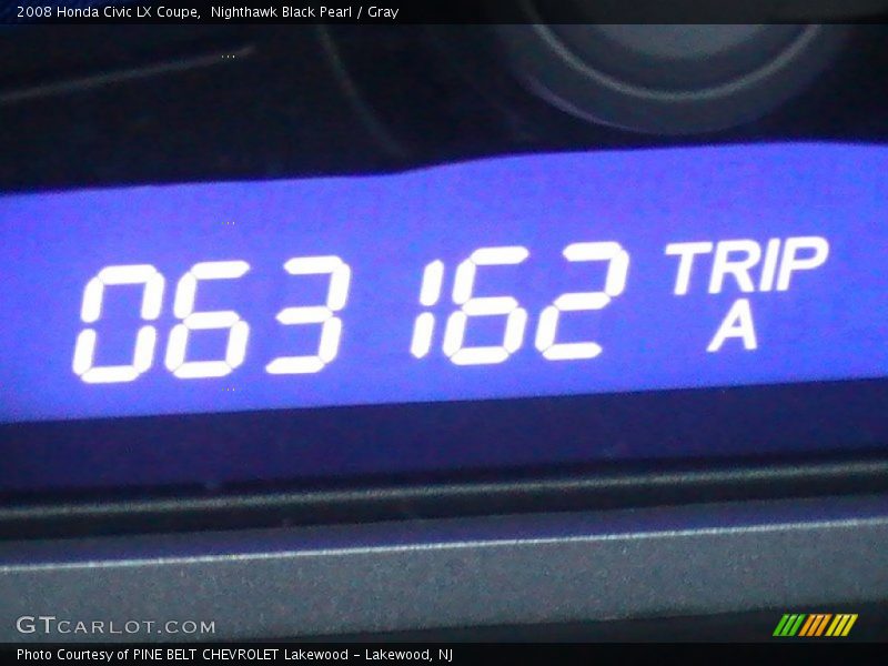 Nighthawk Black Pearl / Gray 2008 Honda Civic LX Coupe