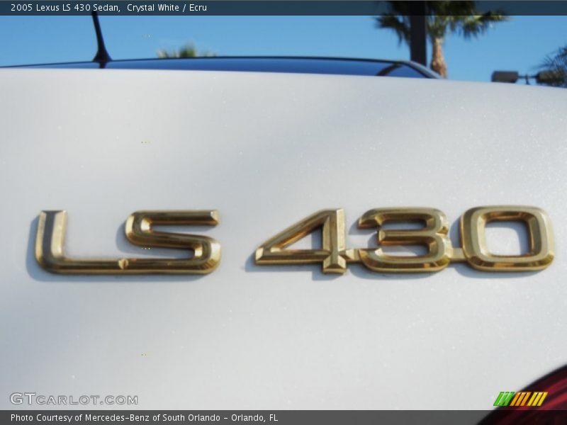 Crystal White / Ecru 2005 Lexus LS 430 Sedan
