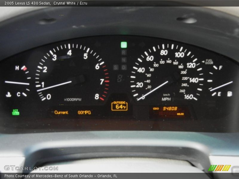  2005 LS 430 Sedan 430 Sedan Gauges