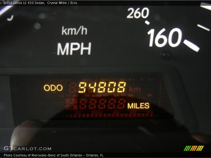 Crystal White / Ecru 2005 Lexus LS 430 Sedan
