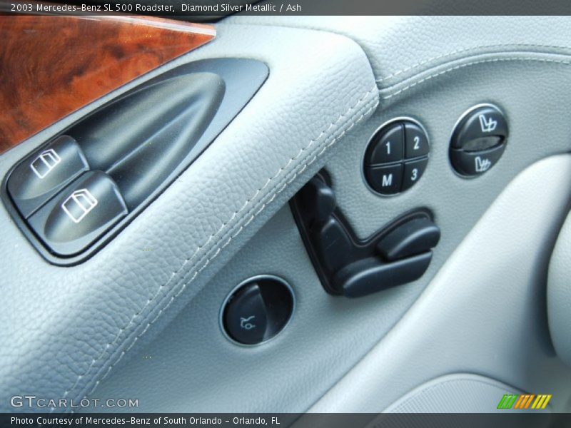 Diamond Silver Metallic / Ash 2003 Mercedes-Benz SL 500 Roadster