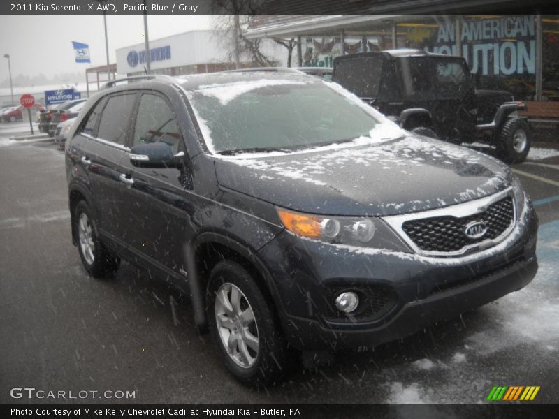 Pacific Blue / Gray 2011 Kia Sorento LX AWD