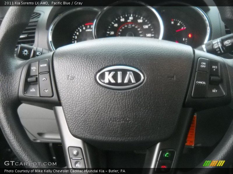 Pacific Blue / Gray 2011 Kia Sorento LX AWD