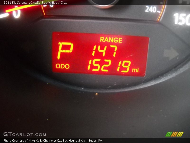 Pacific Blue / Gray 2011 Kia Sorento LX AWD