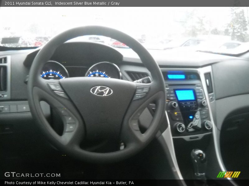 Iridescent Silver Blue Metallic / Gray 2011 Hyundai Sonata GLS