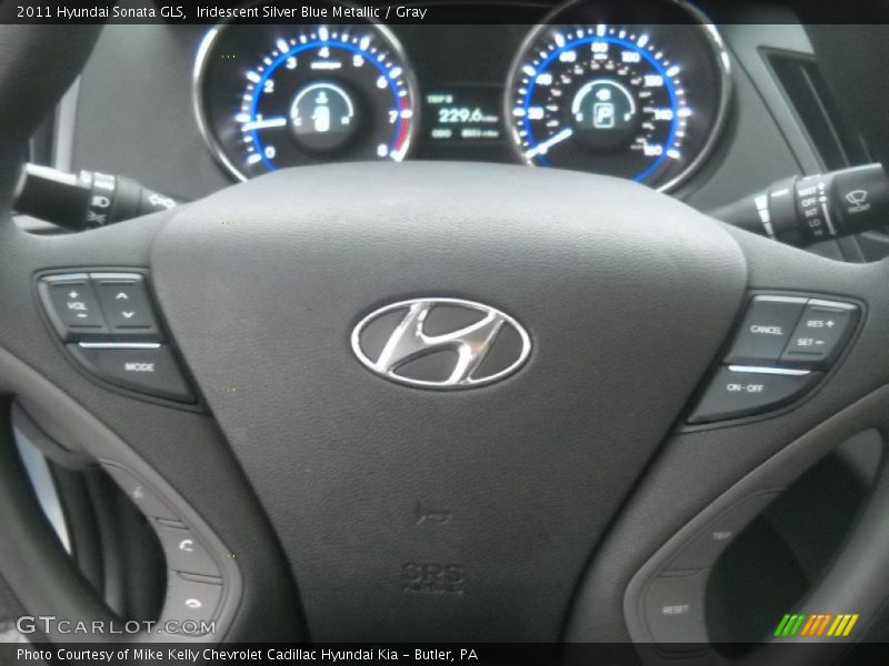 Iridescent Silver Blue Metallic / Gray 2011 Hyundai Sonata GLS