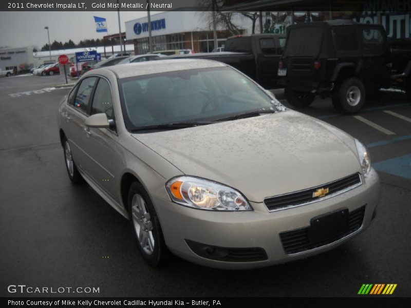 Gold Mist Metallic / Neutral 2011 Chevrolet Impala LT