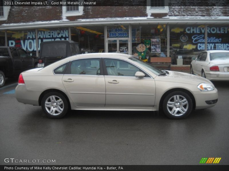 Gold Mist Metallic / Neutral 2011 Chevrolet Impala LT