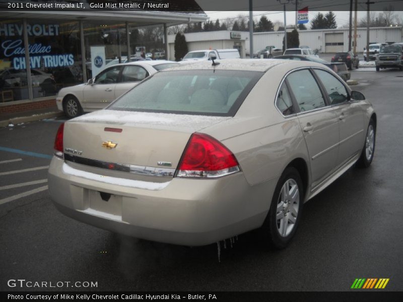 Gold Mist Metallic / Neutral 2011 Chevrolet Impala LT
