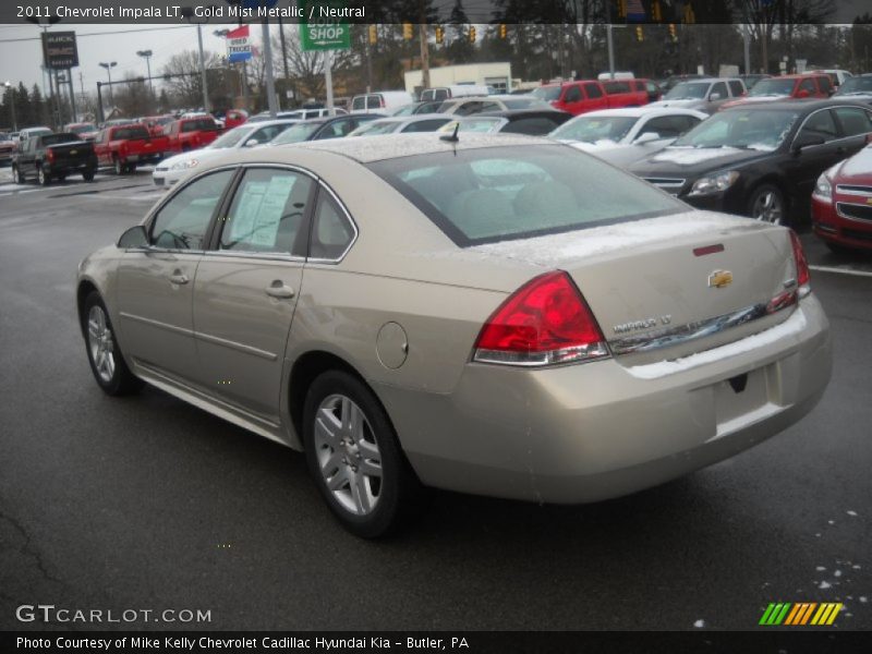Gold Mist Metallic / Neutral 2011 Chevrolet Impala LT