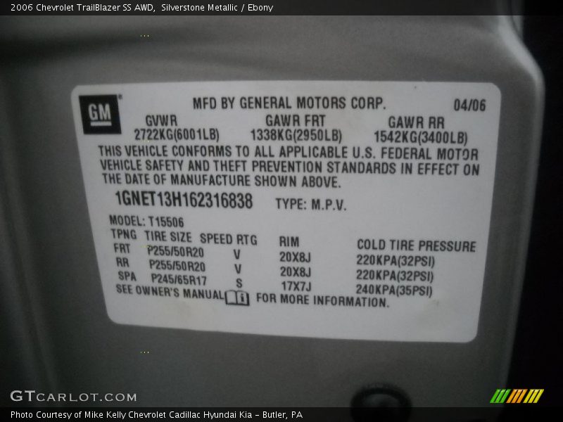 Silverstone Metallic / Ebony 2006 Chevrolet TrailBlazer SS AWD