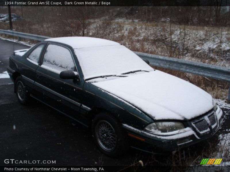 Dark Green Metallic / Beige 1994 Pontiac Grand Am SE Coupe