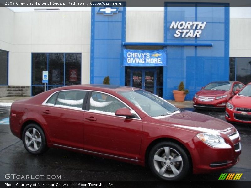 Red Jewel / Cocoa/Cashmere 2009 Chevrolet Malibu LT Sedan