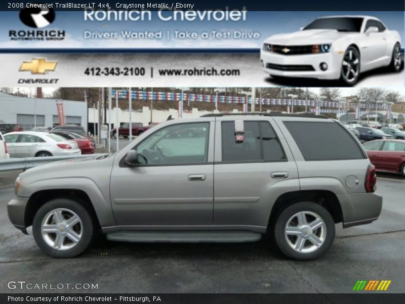 Graystone Metallic / Ebony 2008 Chevrolet TrailBlazer LT 4x4