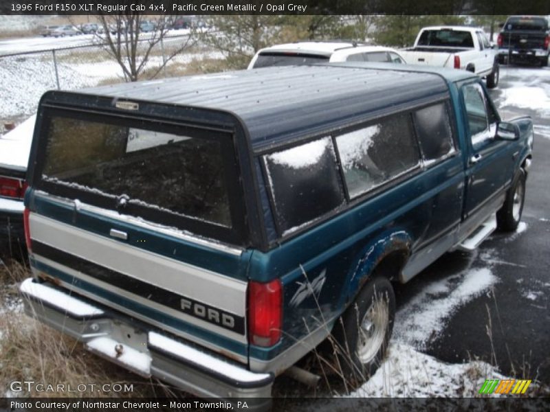 Pacific Green Metallic / Opal Grey 1996 Ford F150 XLT Regular Cab 4x4