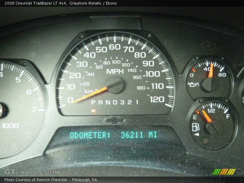 Graystone Metallic / Ebony 2008 Chevrolet TrailBlazer LT 4x4