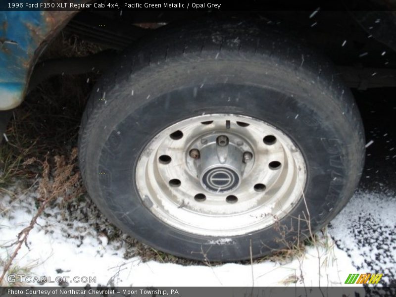 Pacific Green Metallic / Opal Grey 1996 Ford F150 XLT Regular Cab 4x4